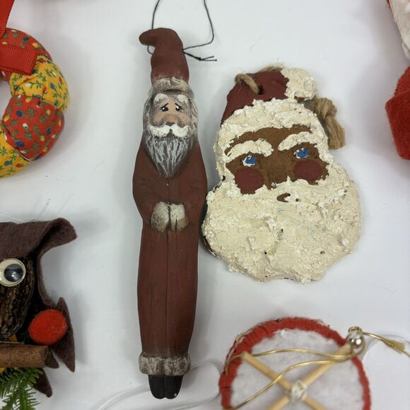 24 Handmade Primitive Country Style Christmas Ornament Crochet Stocking Cottage - Picture 8 of 16